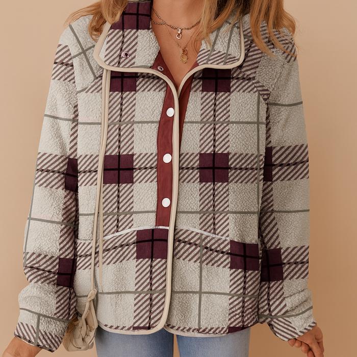 Love Kuza - Highland Haven Plaid Sherpa Jacket