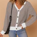  Love Kuza - Cocoa Chevron Charm Cardigan
