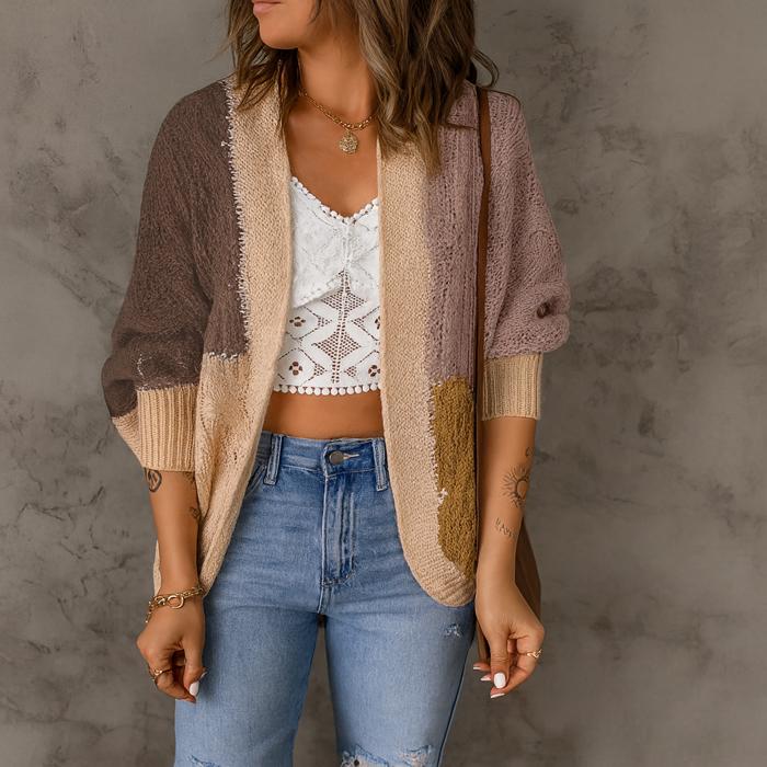 Love Kuza - Rustic Harmony Patchwork Cardigan