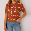  Love Kuza - Retro Bloom Knit Top