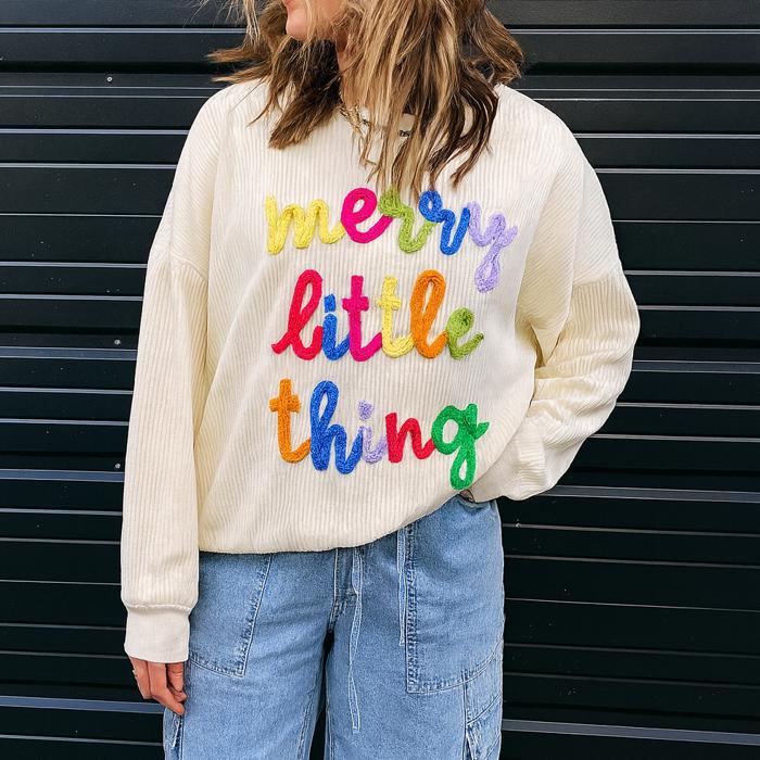 Love Kuza - Merry Little Thing Corded Sweatshirt