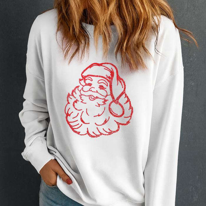 Love Kuza - Retro Santa Sparkle Sweatshirt