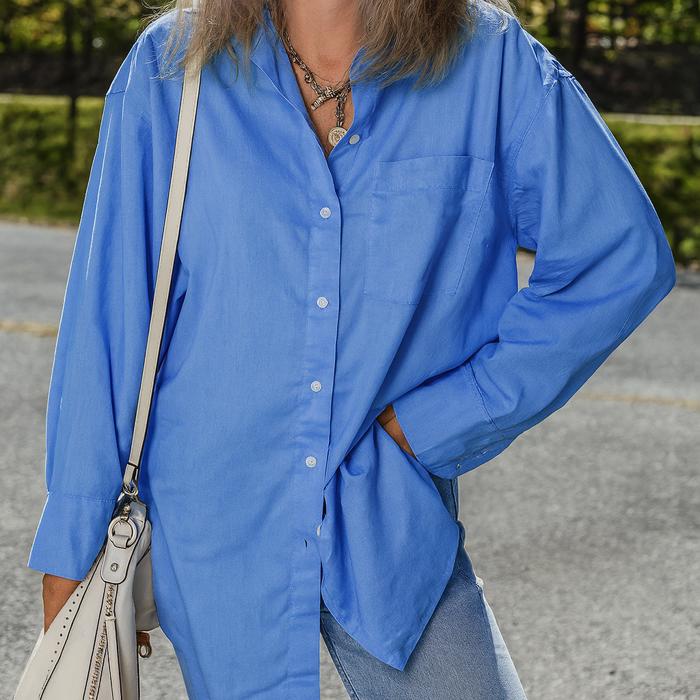 Love Kuza - Seaside Linen Blend Button-Down