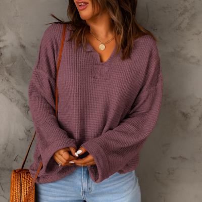 Love Kuza - Mauve Bliss Waffle Knit Top