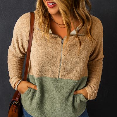 Love Kuza - Meadowwood Colorblock Sherpa Half-Zip