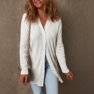 Love Kuza - Frost Glow Ribbed Cardigan