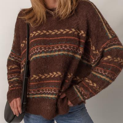 Love Kuza - Cozy Fair Isle Fuzzy Knit Sweater