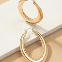  Very Carrot Large puffy hollow oval hoop earrings