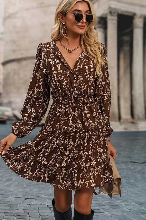 Love Kuza - Cocoa Meadow Tiered Dress