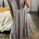  <.>- Breton Ruffle Breeze Midi Dress