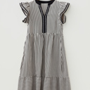  <.>- Breton Ruffle Breeze Midi Dress