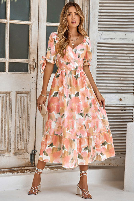 Love Kuza Watercolor Whisper Midi Dress