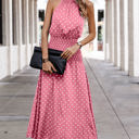 Pink Small Love Kuza Dotty Delight Maxi Dress