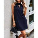 Navy Size 2 Love Kuza Chic Whisper Mock Neck Dress