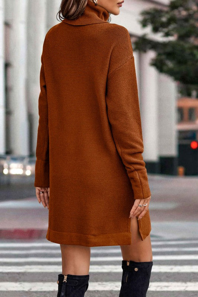 Love Kuza Turtleneck Cozy Sweater Dress