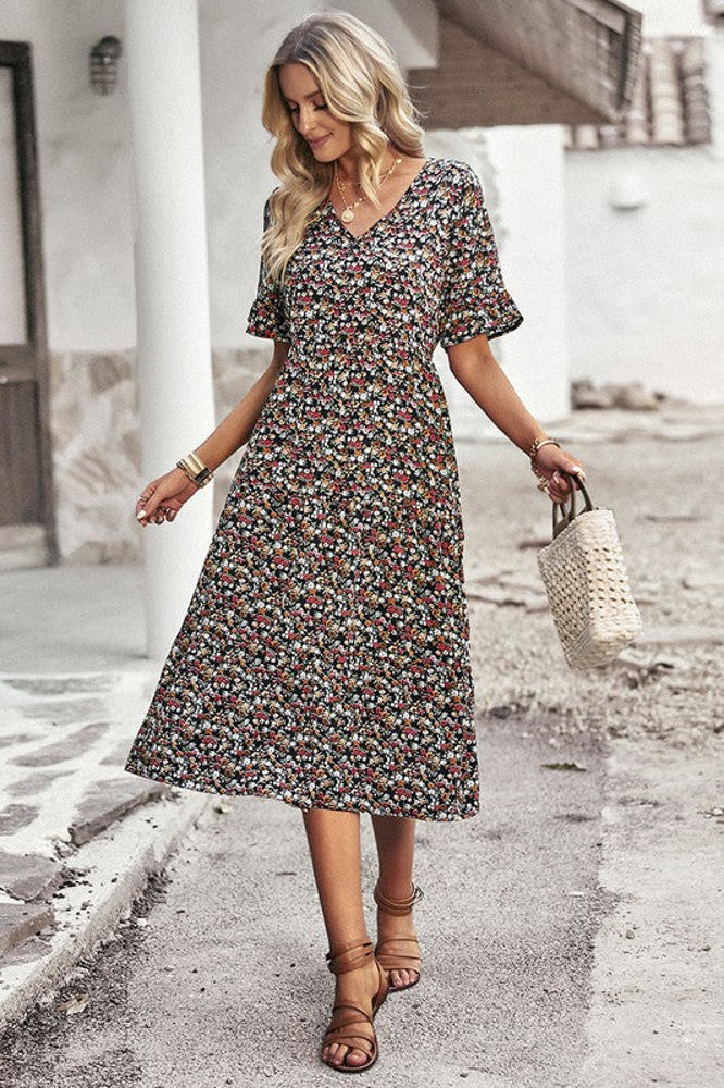 Love Kuza Ditsy Delight Midi Dress