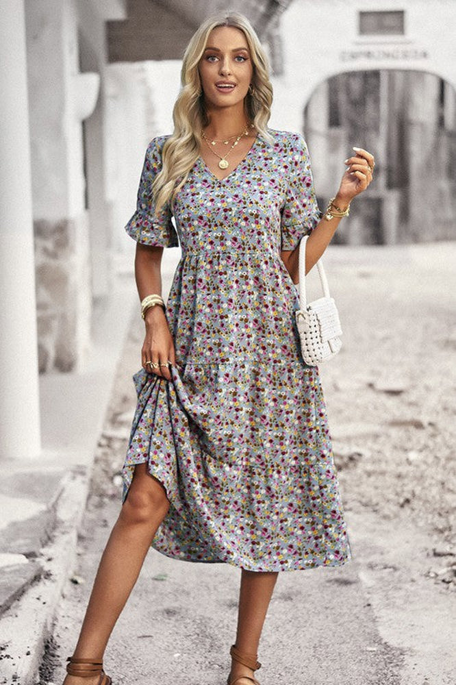 Love Kuza Ditsy Delight Midi Dress