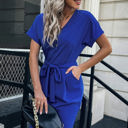 Blue Medium Love Kuza Button Everyday Ease Dress