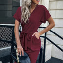 Wine Medium Love Kuza Button Everyday Ease Dress