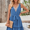 Blue Small Love Kuza Boho Vibe Sleeveless Dress