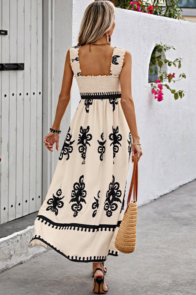 Love Kuza Regal Square Neck Maxi Dress