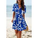 NAVY Large Love Kuza Geo Rhythm Shirt Dress