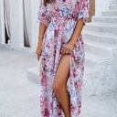 Pink Small Love Kuza Garden Glow Maxi Wrap Dress