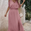 Pink Small Love Kuza Ruffle Radiance Midi Dress