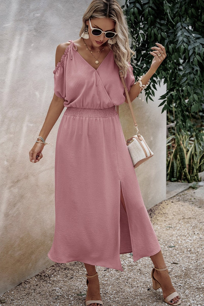 Love Kuza Ruffle Radiance Midi Dress