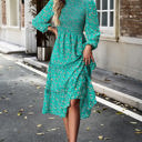 Green Size 2 Love Kuza Ditsy Charm Midi Dress