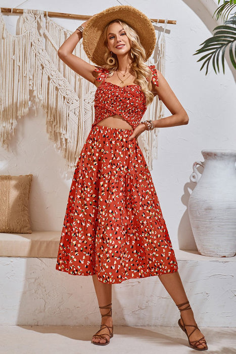 Love Kuza Petal Charm Midi Dress