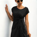 Black Small Love Kuza Knottingly Chic T-Shirt Dress