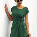 Green Small Love Kuza Knottingly Chic T-Shirt Dress