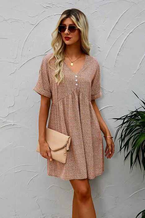 Love Kuza Dotted Charm Empire Dress