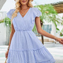 Blue Medium Love Kuza Ruffle Reverie Dress