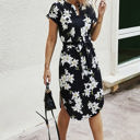 Blue Medium Love Kuza Meadowline Midi Dress