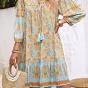 Blue Medium Love Kuza Vintage Boho Petals Dress