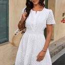 White Medium Love Kuza Sunlace Charm Dress