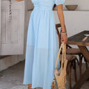 Blue Small Love Kuza Square Whisper Dress
