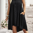 Black Medium Love Kuza Breezy Tier Shirt Dress