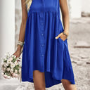 Blue Large Love Kuza Breezy Tier Shirt Dress