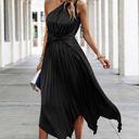 Black Small Love Kuza Twist & Flow Midi Dress