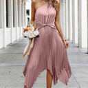 Pink Large Love Kuza Twist & Flow Midi Dress