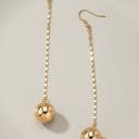  Very Carrot Long chain with dangling ball drop earrings