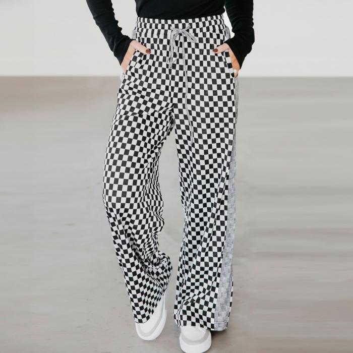 Love Kuza - Checkerboard Streetwide Lounge Pant