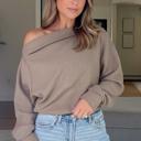  Love Kuza - Soft Embrace Off-Shoulder Waffle Top