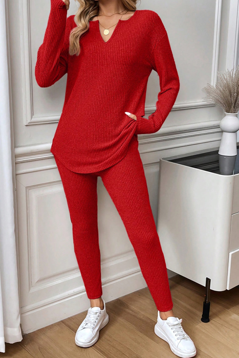 Love Kuza - Crimson Cozy Lounge Set