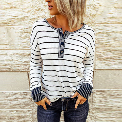 Love Kuza - Weekend Stripe Henley Top