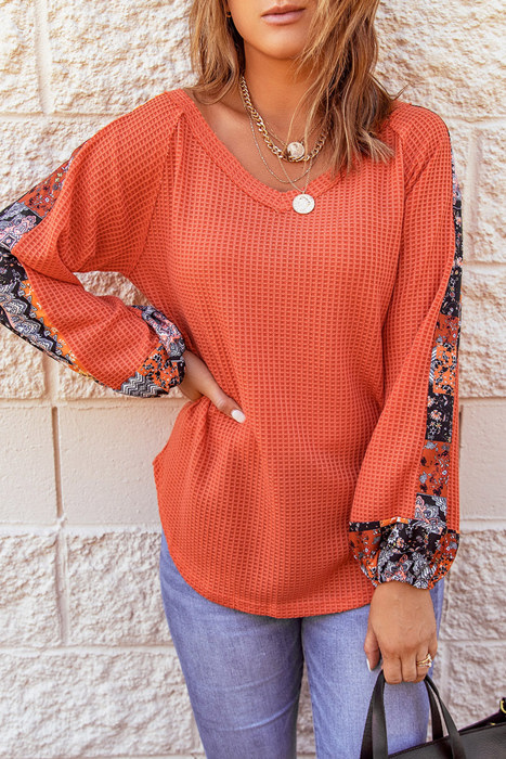 Love Kuza - Autumn Bloom Waffle Top