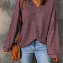  Love Kuza - Mauve Bliss Waffle Knit Top